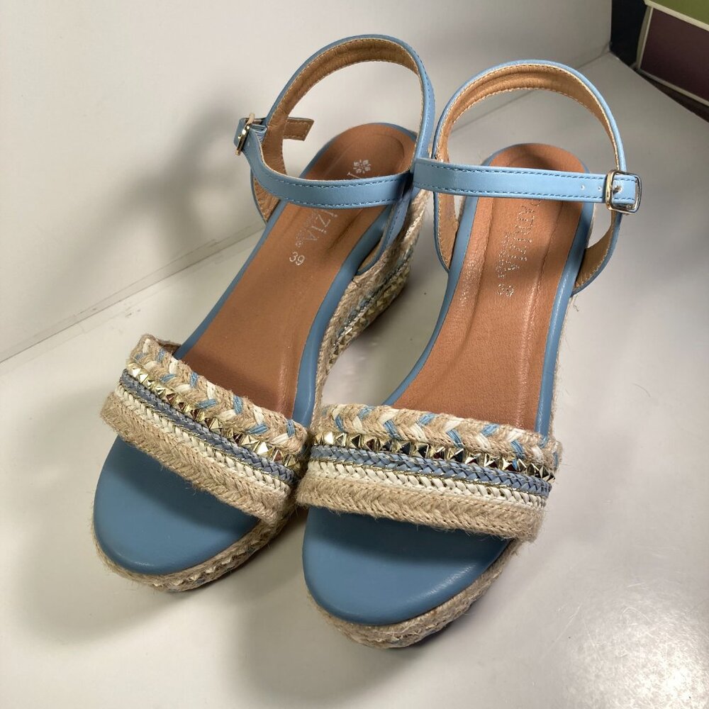 Patrizia Women's Espadrille Wedge Sandals Size US 8.5  Eur. 39